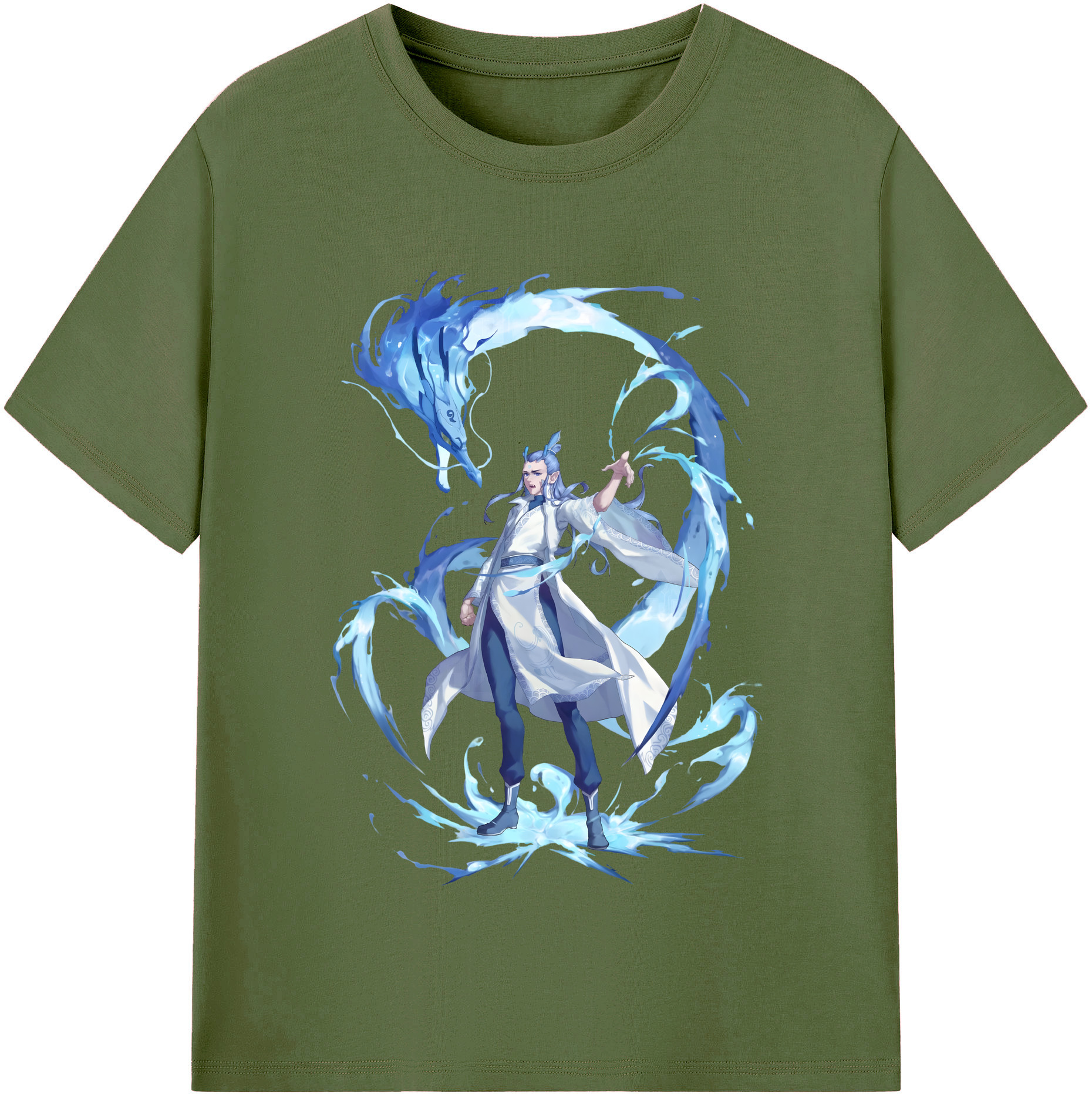（画像用） Ne Zha 2 ナタ 魔童の大暴れ 綿100％半袖Tシャツ（フロントプリント）